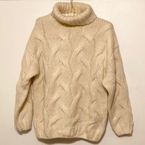 COPY - Zara cable knit turtleneck sweater